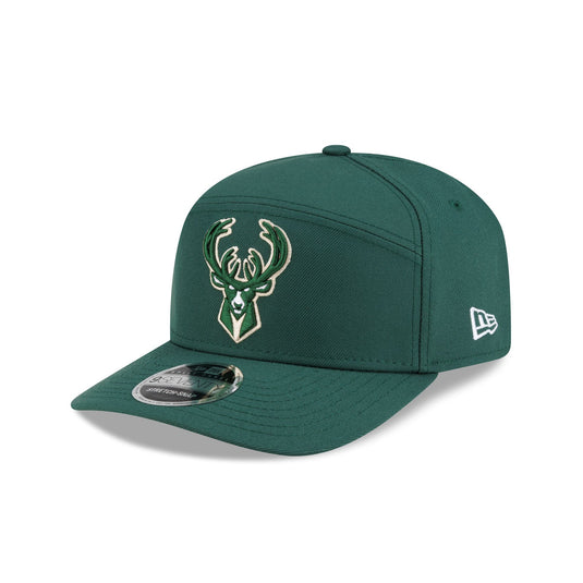 Milwaukee Bucks Poly Split Panel 9SEVENTY Stretch-Snap Hat - New Era Cap