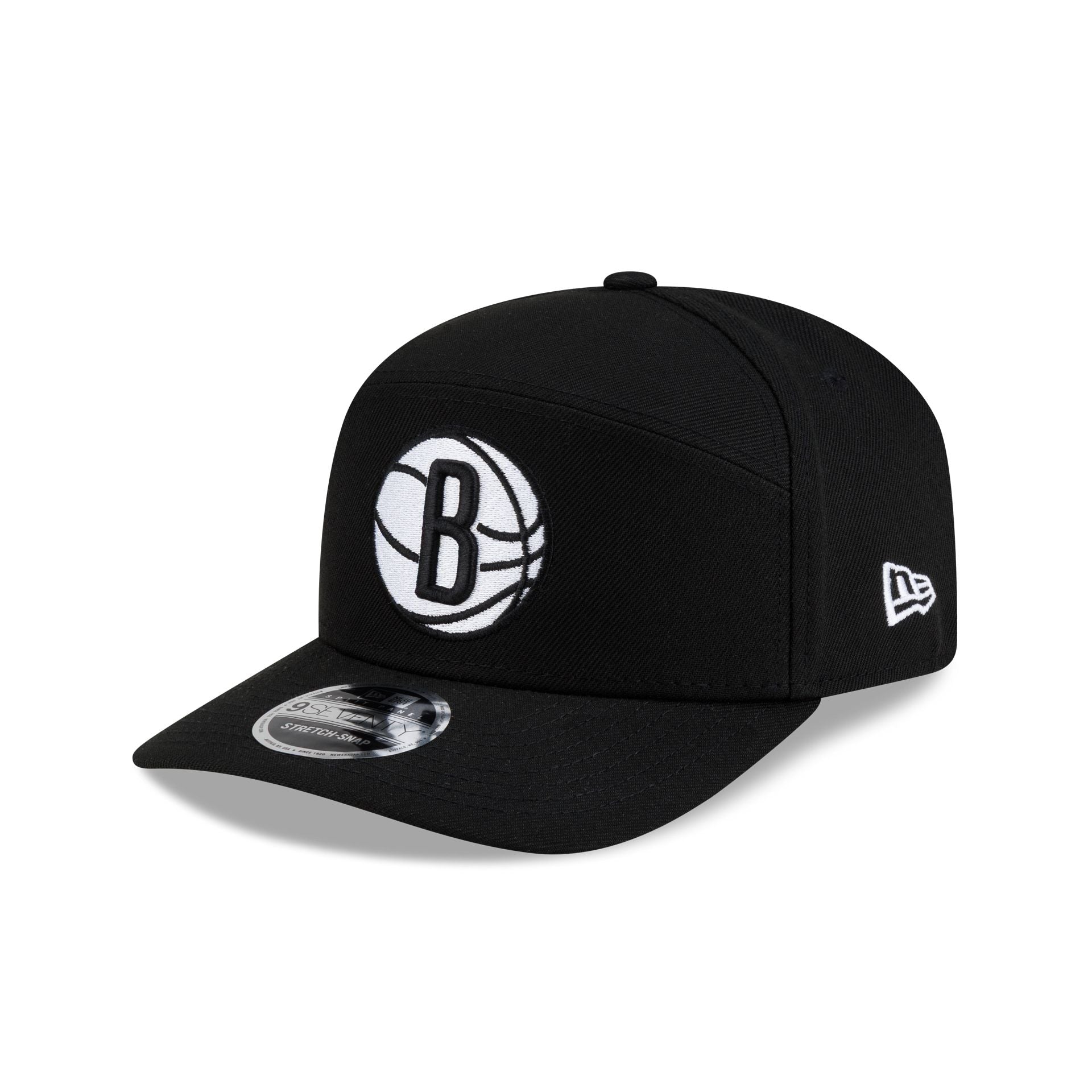 Brooklyn Nets Poly Split Panel 9SEVENTY Stretch-Snap Hat
