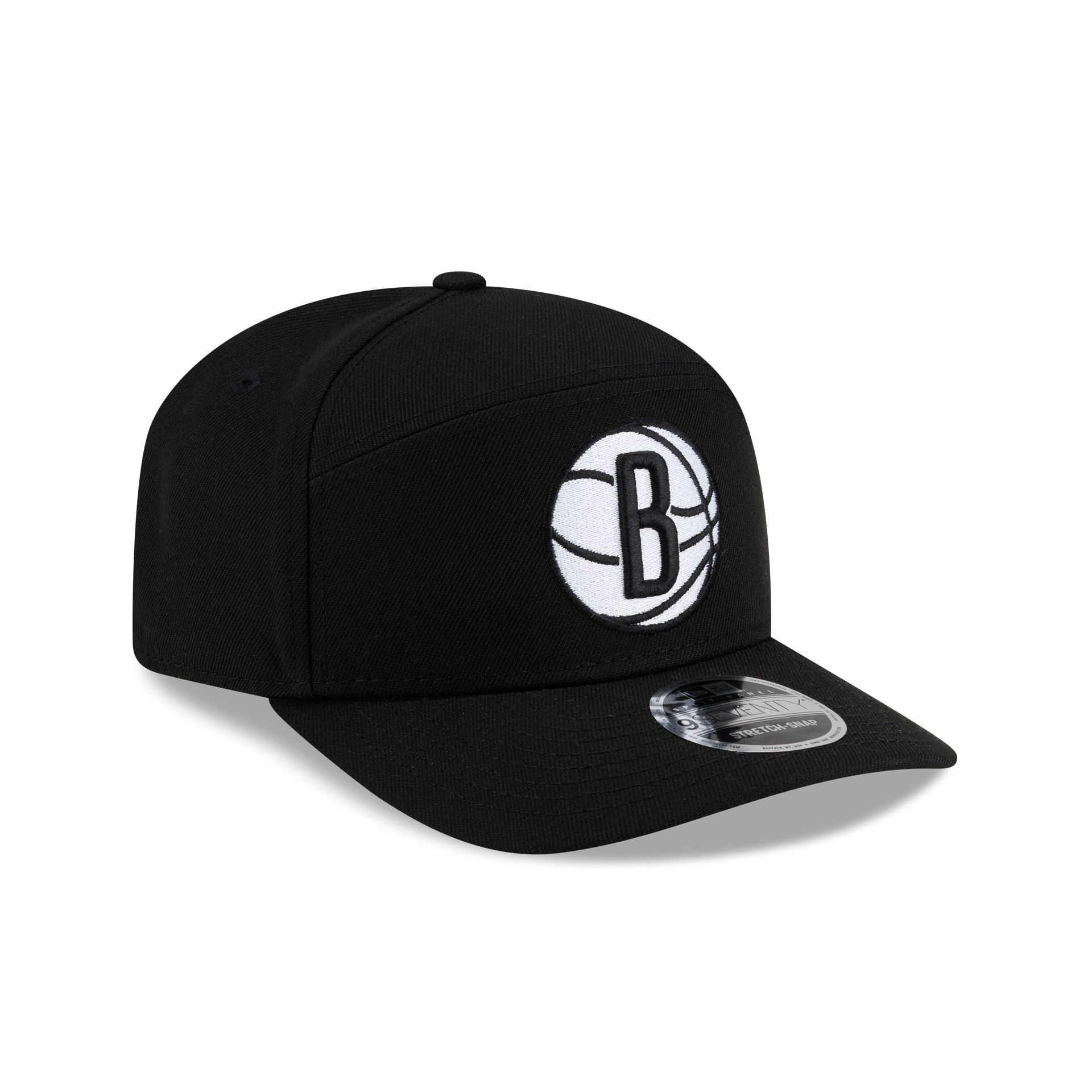 Brooklyn Nets Poly Split Panel 9SEVENTY Stretch-Snap Hat