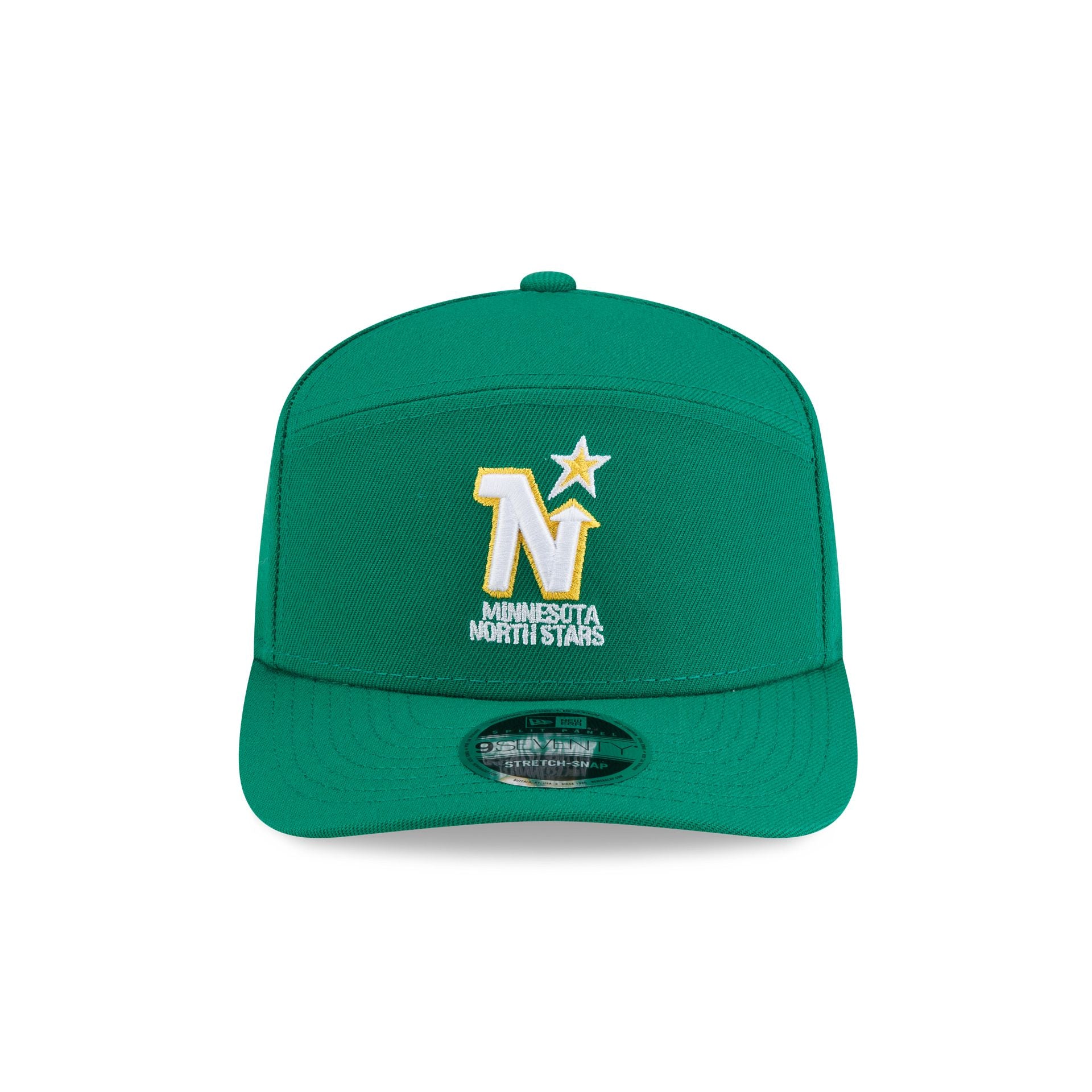 Minnesota North Stars Poly Split Panel 9SEVENTY Stretch-Snap Hat