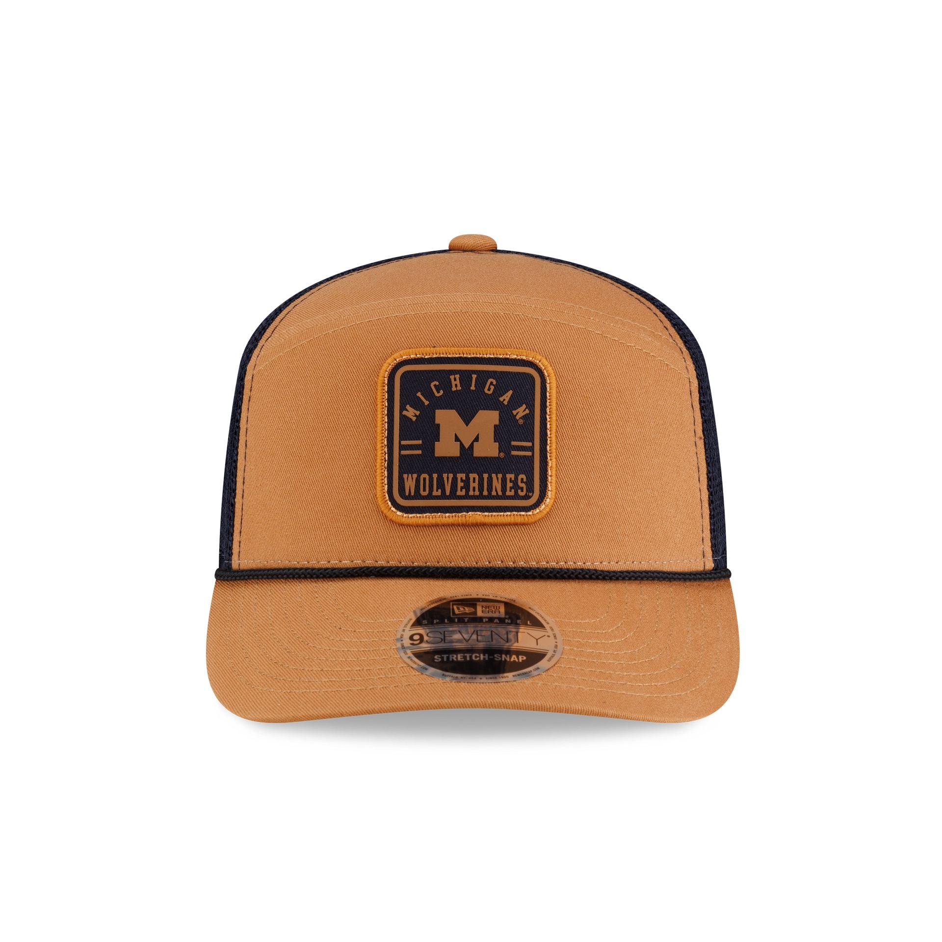 Michigan Wolverines Light Bronze Split Panel 9SEVENTY Trucker Hat