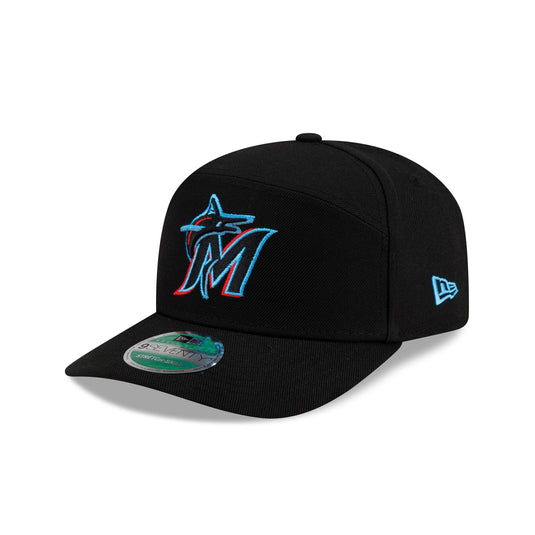 Miami Marlins Player Replica Game Split Panel 9SEVENTY Stretch-Snap Hat - New Era Cap