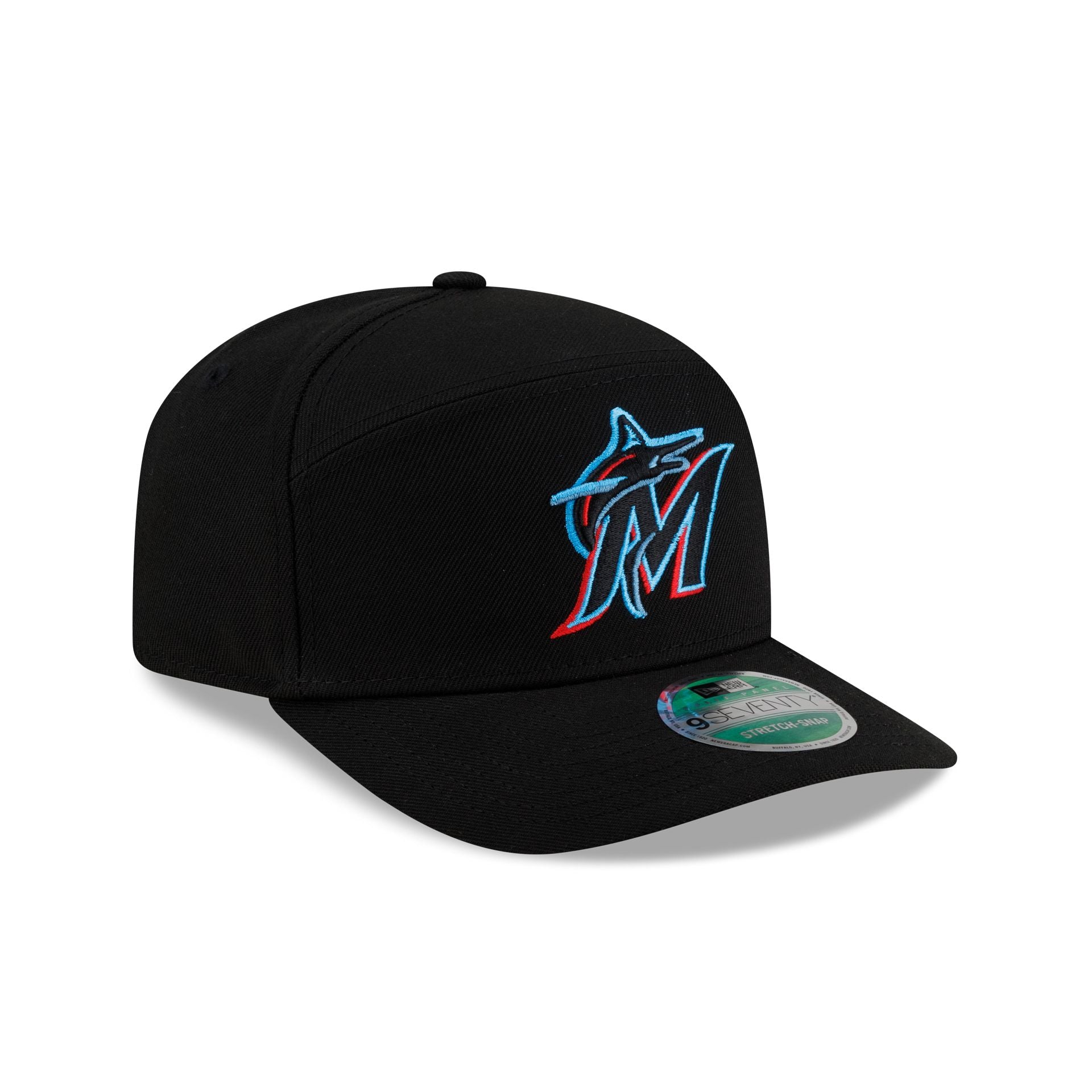 Miami Marlins Player Replica Game Split Panel 9SEVENTY Stretch-Snap Hat