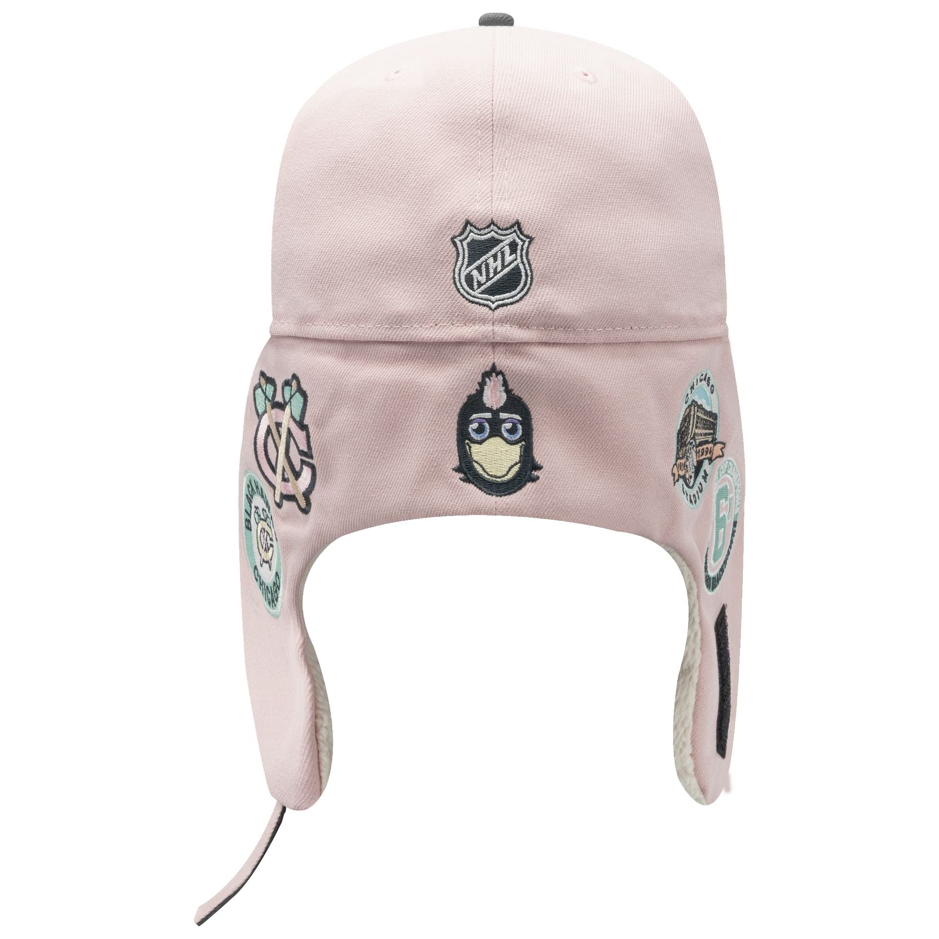 Chicago Blackhawks Patches Pink Dog Ear 59FIFTY Fitted Hat