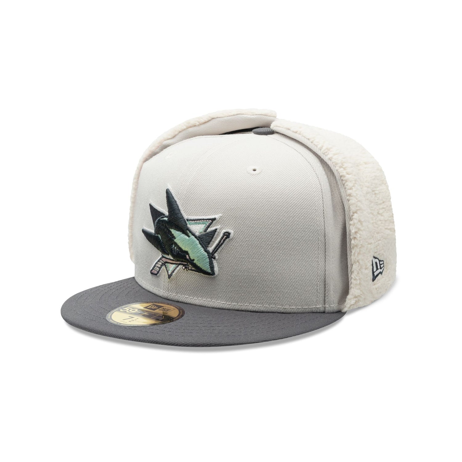 San Jose Sharks Patches Chrome Dog Ear 59FIFTY Fitted Hat