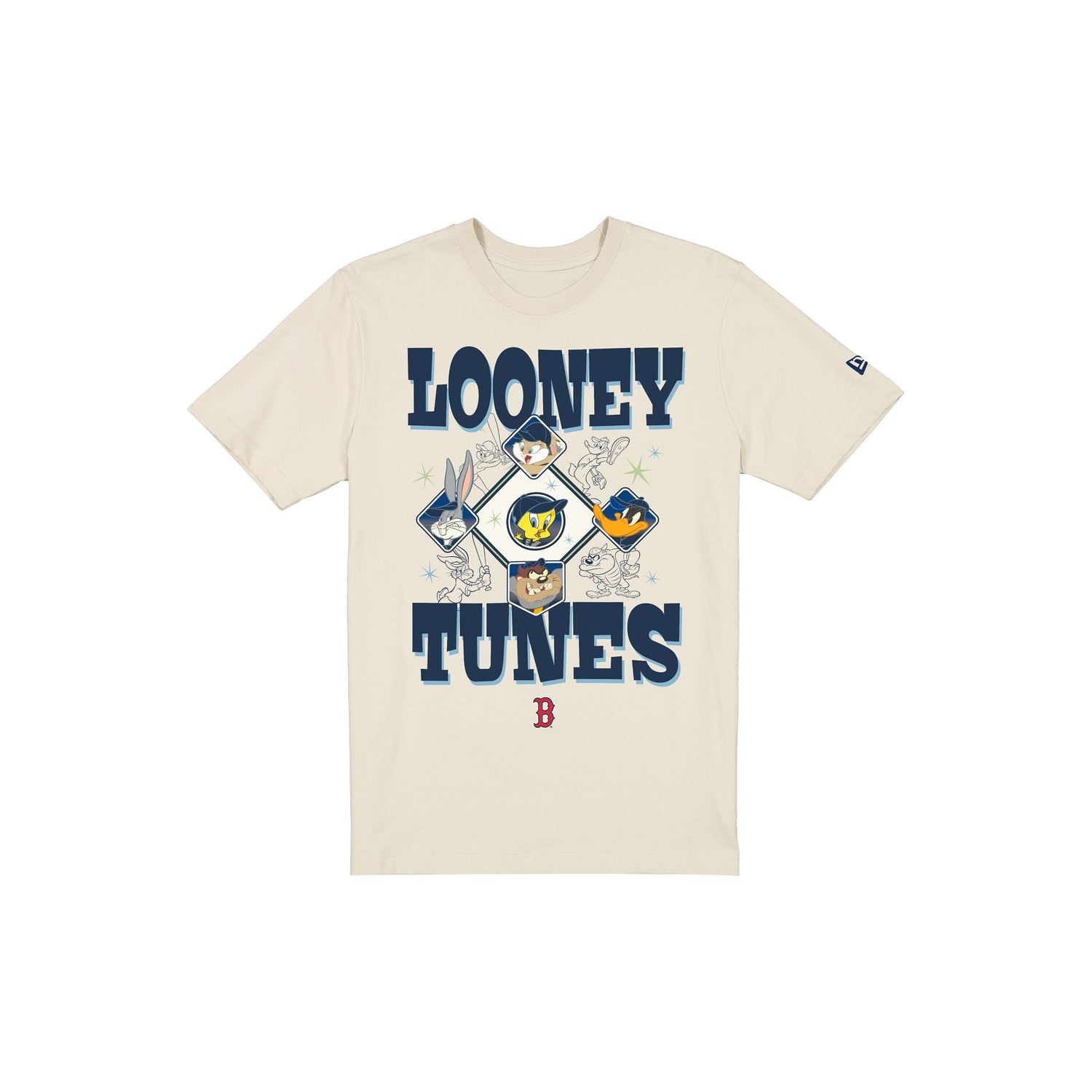 Boston Red Sox Looney Tunes Diamond Chrome White T-Shirt