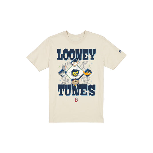 Boston Red Sox Looney Tunes Diamond Chrome White T-Shirt - New Era Cap
