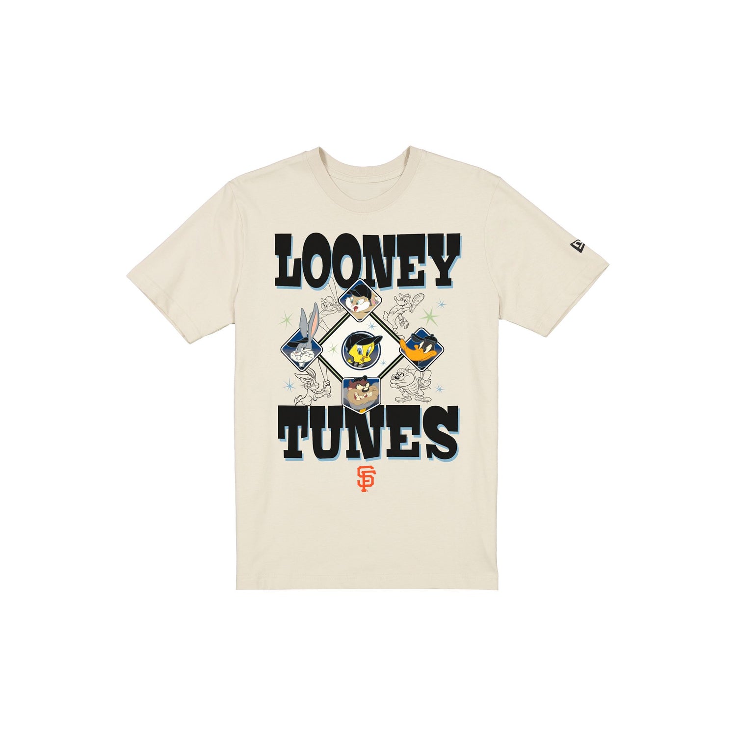 San Francisco Giants Looney Tunes Diamond Chrome White T-Shirt