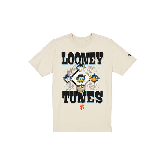 San Francisco Giants Looney Tunes Diamond Chrome White T-Shirt - New Era Cap
