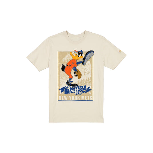 New York Mets Daffy Duck Pitch Chrome White T-Shirt - New Era Cap