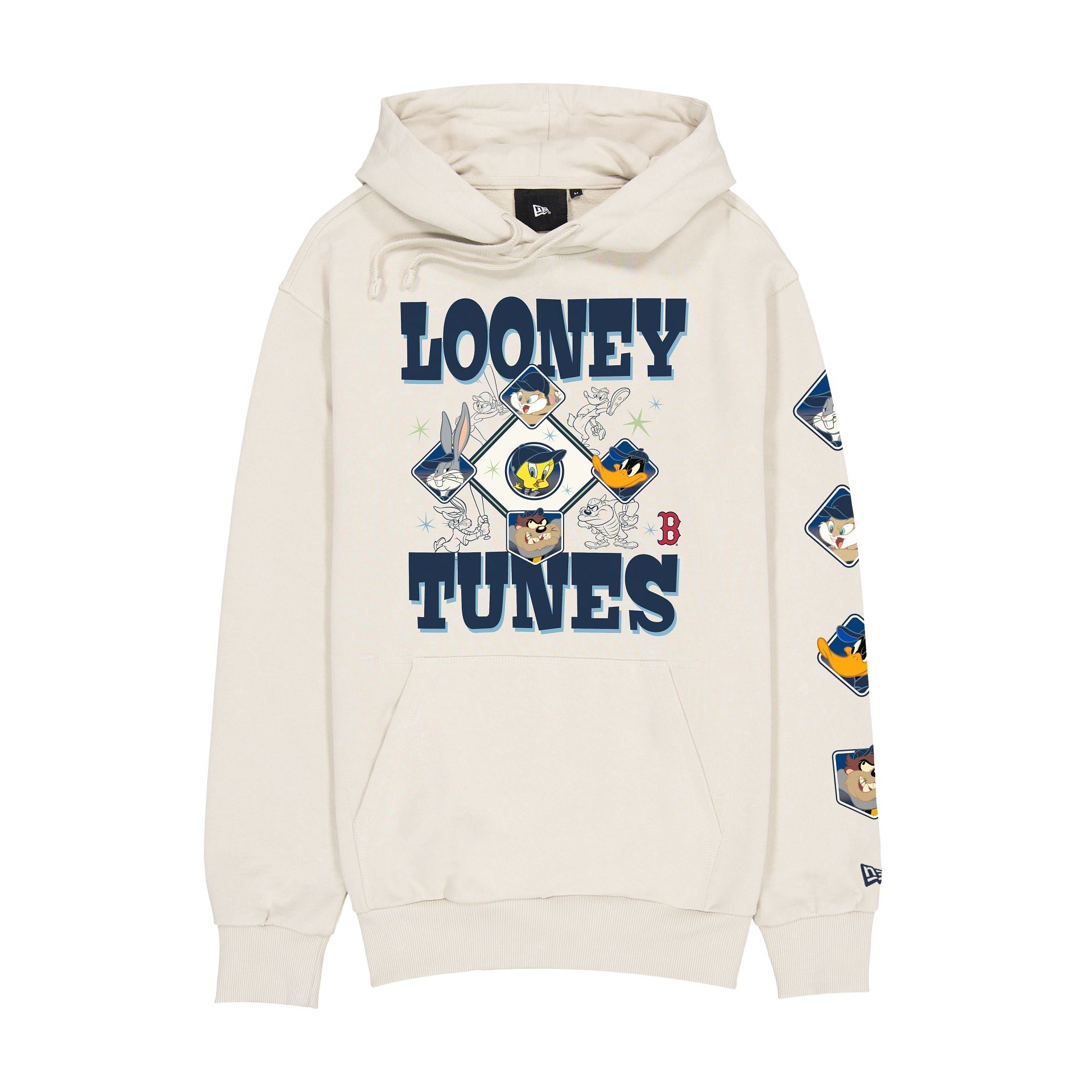 Boston Red Sox Looney Tunes Diamond Chrome White Hoodie