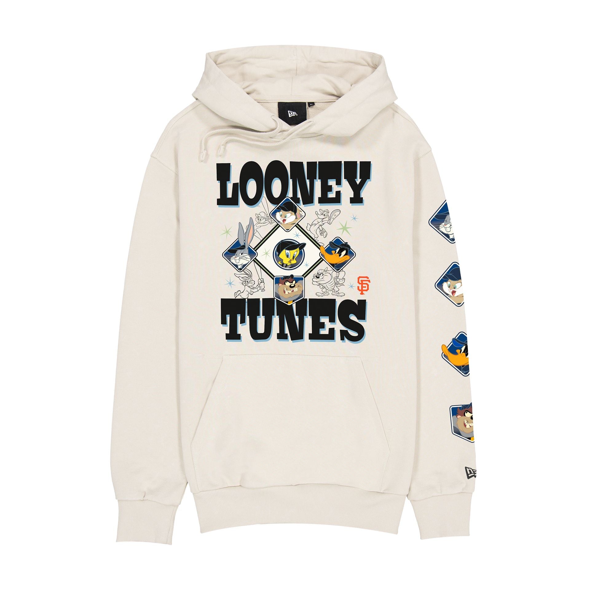 San Francisco Giants Looney Tunes Diamond Chrome White Hoodie
