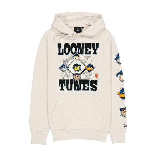 San Francisco Giants Looney Tunes Diamond Chrome White Hoodie - New Era Cap