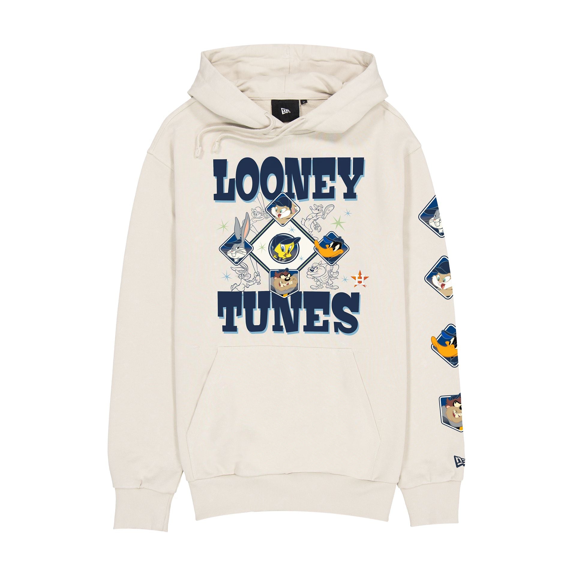 Houston Astros Looney Tunes Diamond Chrome White Hoodie