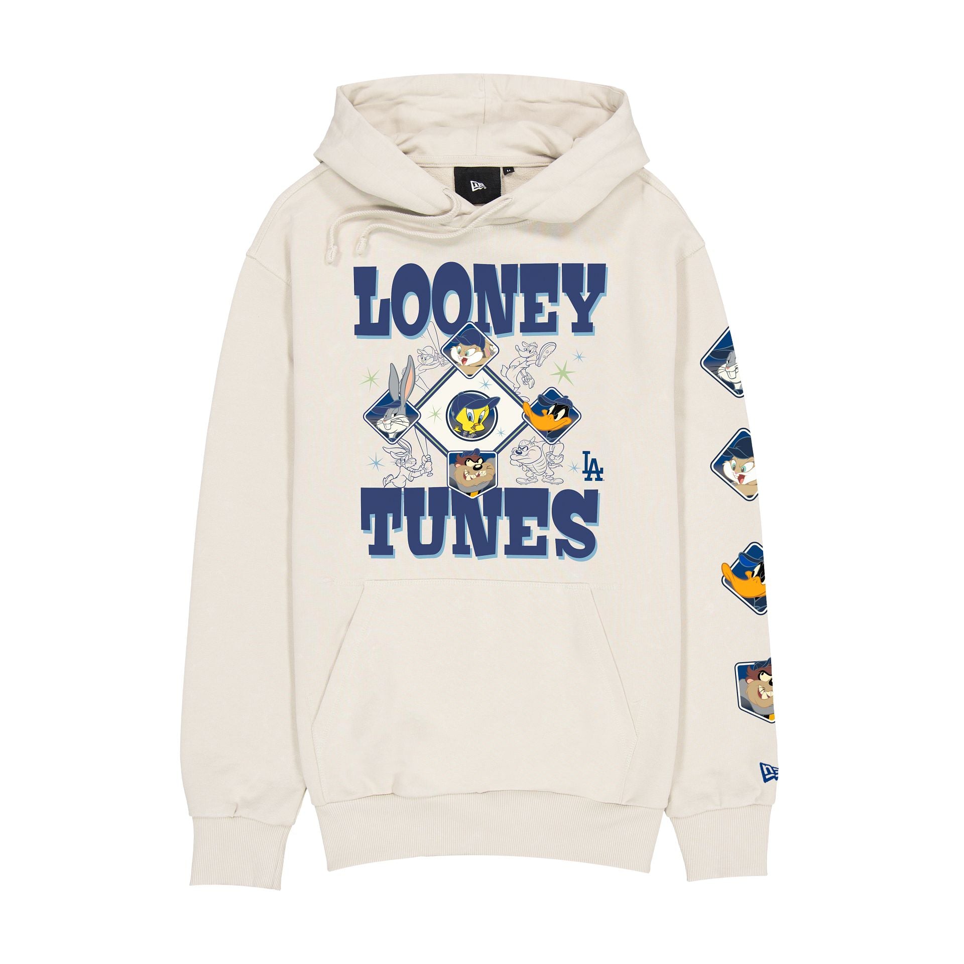 Los Angeles Dodgers Looney Tunes Diamond Chrome White Hoodie