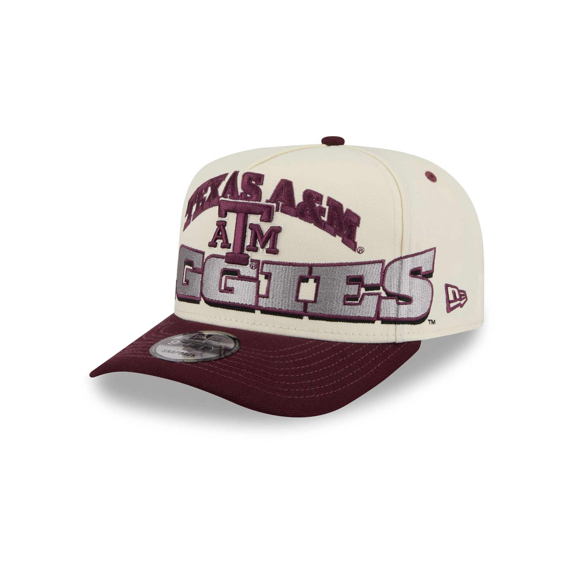 Texas A&M Aggies March Madness Chrome 9FIFTY A-Frame Snapback Hat
