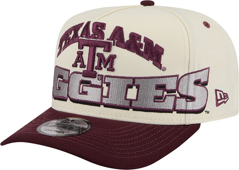 Texas A&M Aggies March Madness Chrome 9FIFTY A-Frame Snapback Hat