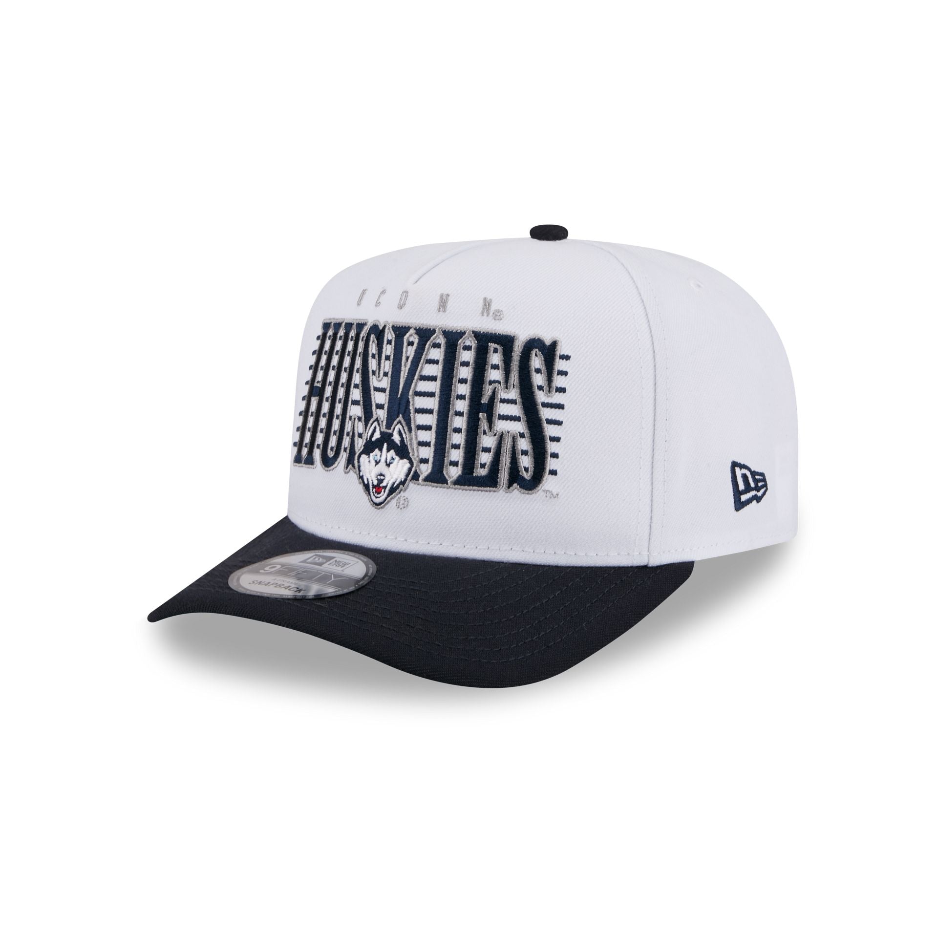 Connecticut Huskies March Madness White 9FIFTY A-Frame Snapback Hat