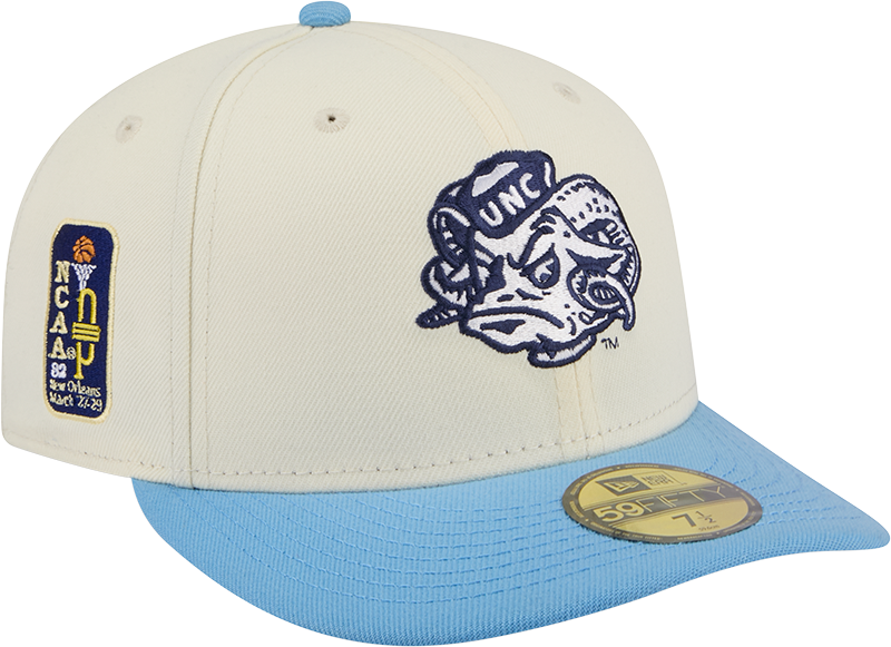North Carolina Tar Heels 1982 March Madness College Vault Chrome 59FIFTY Fitted Hat