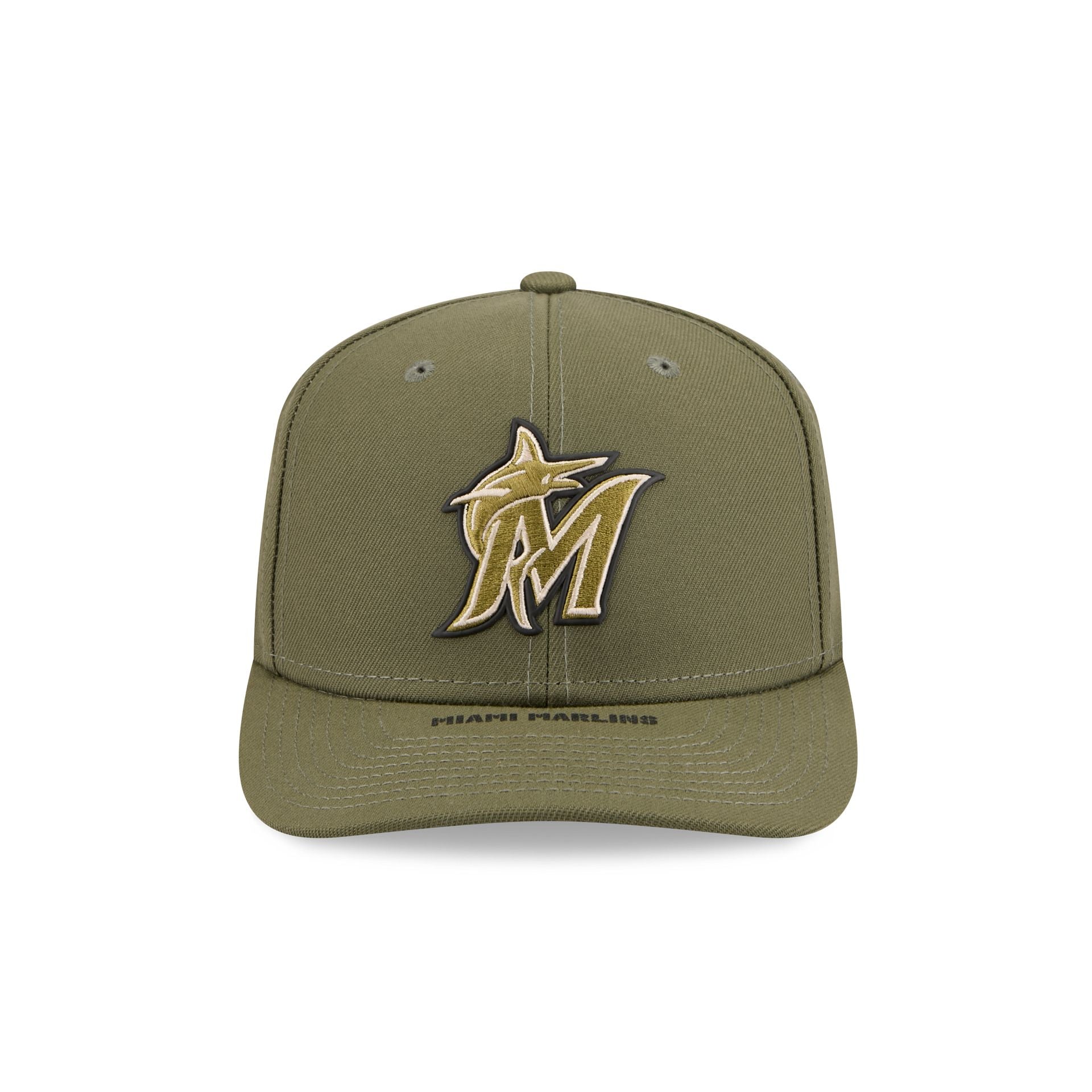 Miami Marlins Armed Forces Day 2026 9SEVENTY Stretch-Snap Hat
