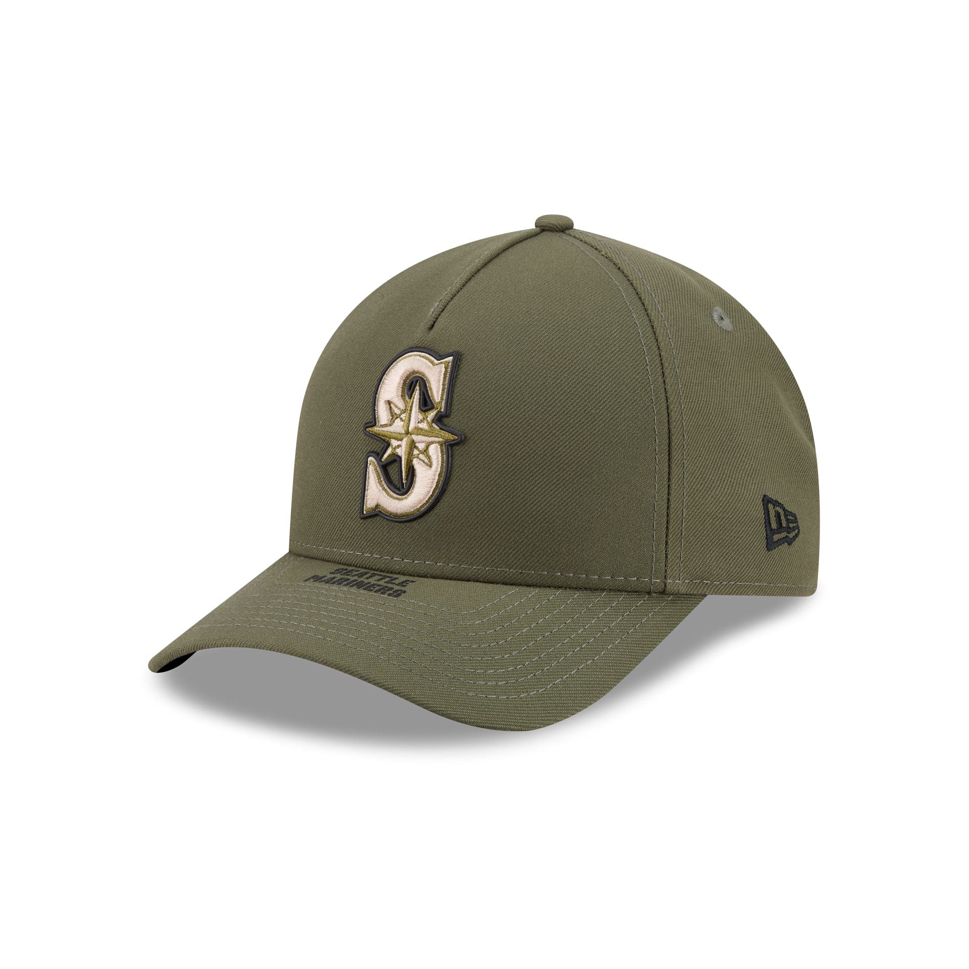 Seattle Mariners Armed Forces Day 2026 9FORTY M-Crown A-Frame Snapback Hat