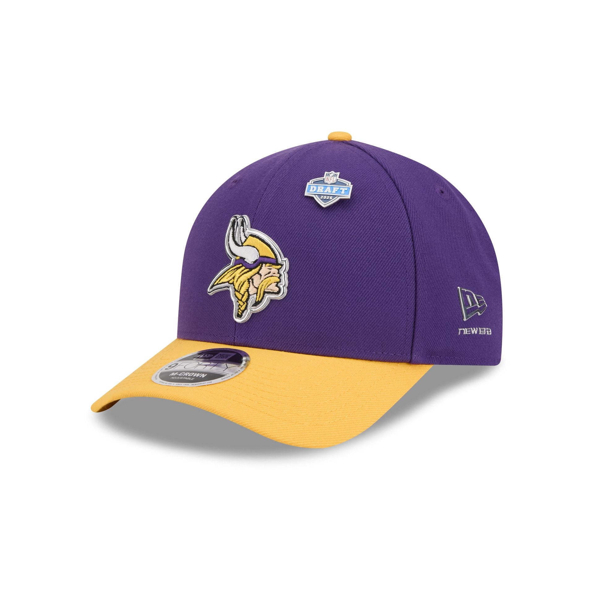 Minnesota Vikings 2026 Draft 9FORTY M-Crown Snapback Hat – New Era Cap