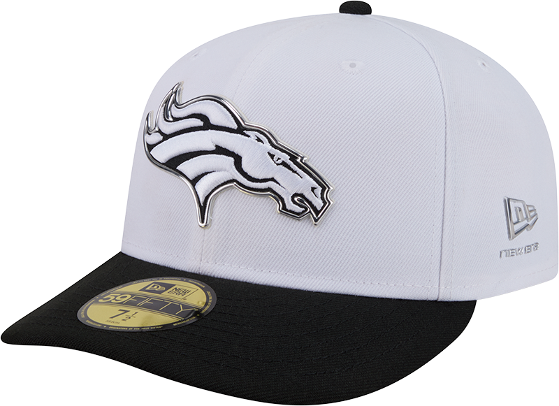 Denver Broncos 2026 Draft Black and White 59FIFTY Fitted Hat