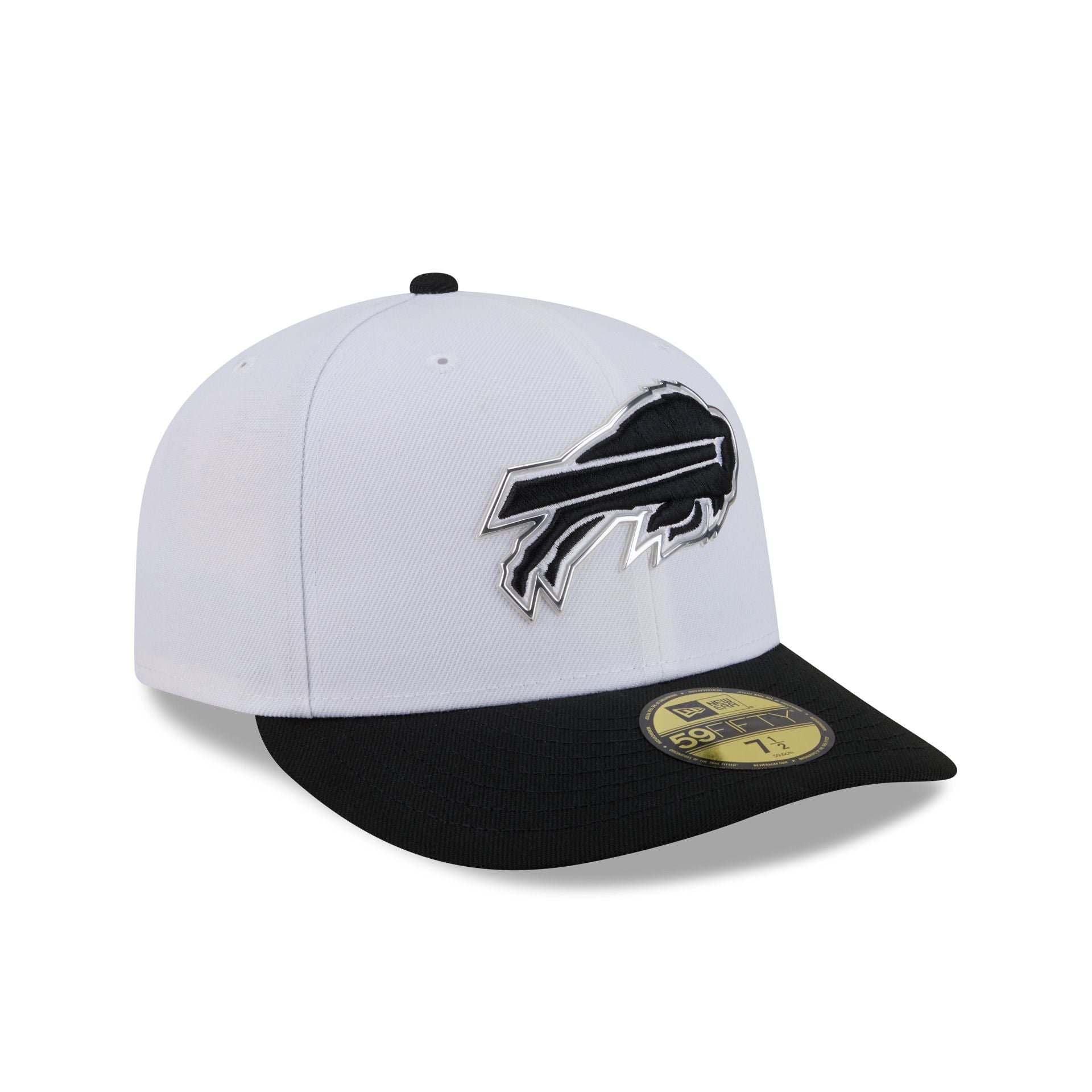 Buffalo Bills 2026 Draft Black and White 59FIFTY Fitted Hat