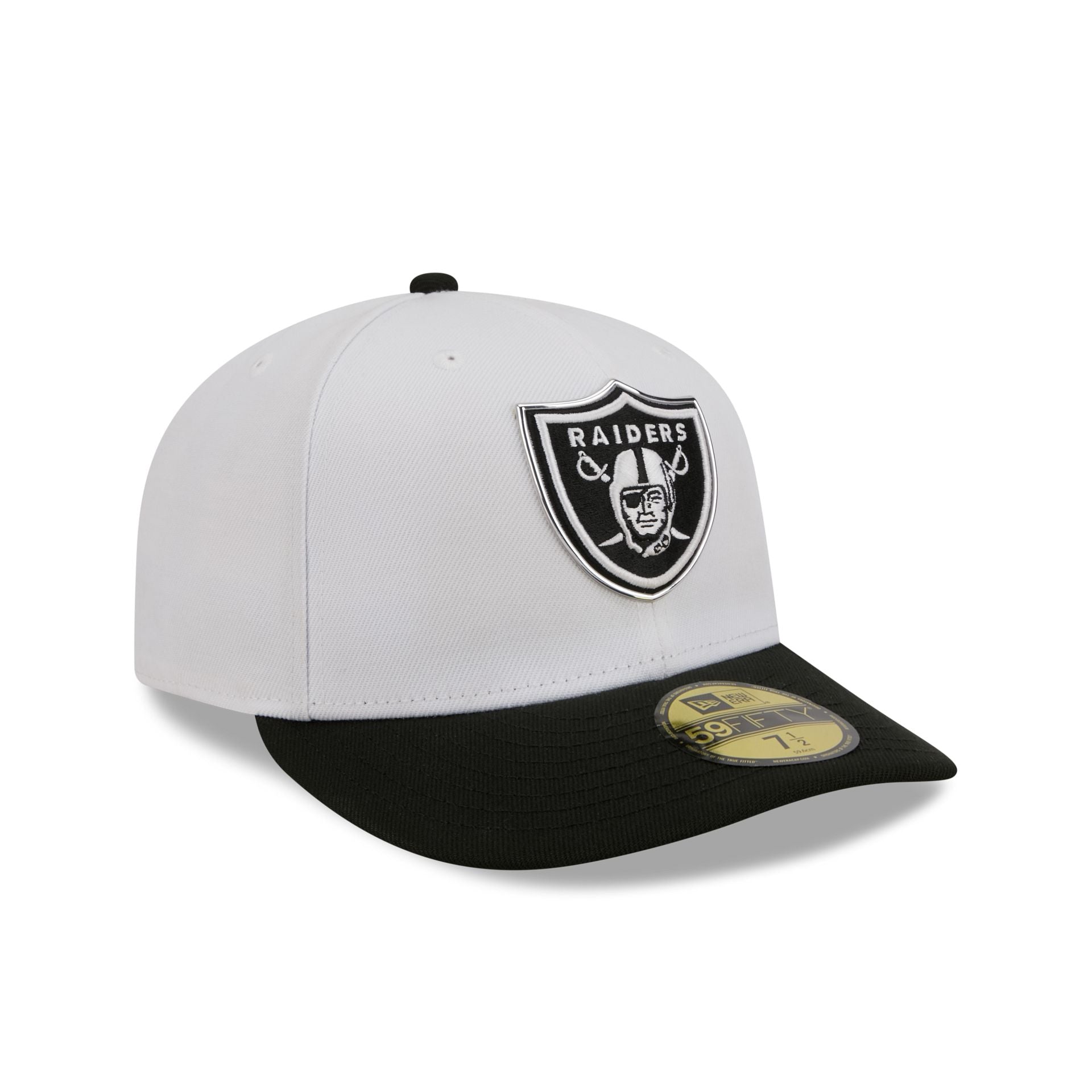 Las Vegas Raiders 2026 Draft Black and White 59FIFTY Fitted Hat