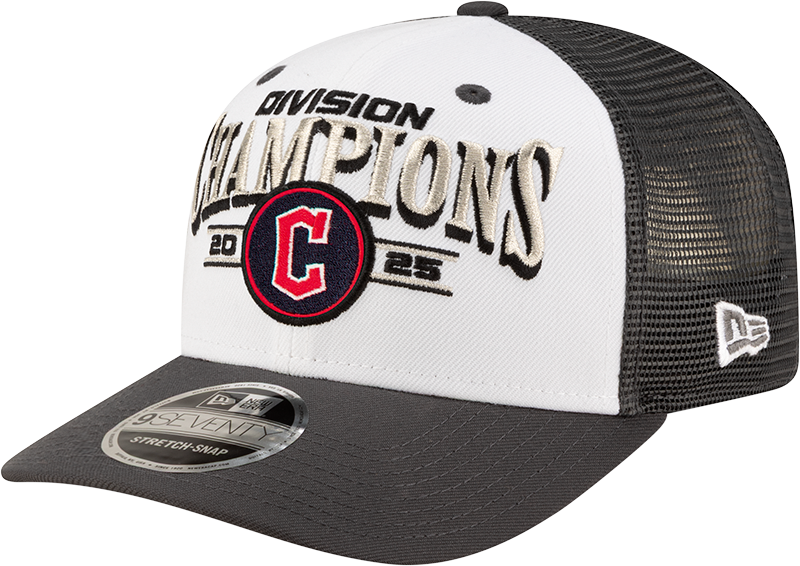 Cleveland Guardians 2025 Regular Season Division Champions Locker Room 9SEVENTY Stretch-Snap Hat