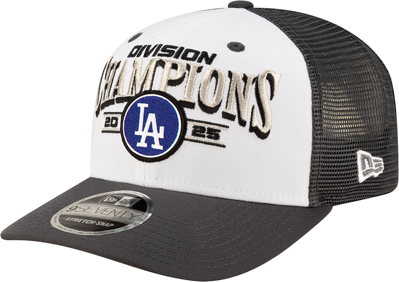 Los Angeles Dodgers 2025 Regular Season Division Champions Locker Room 9SEVENTY Stretch-Snap Hat