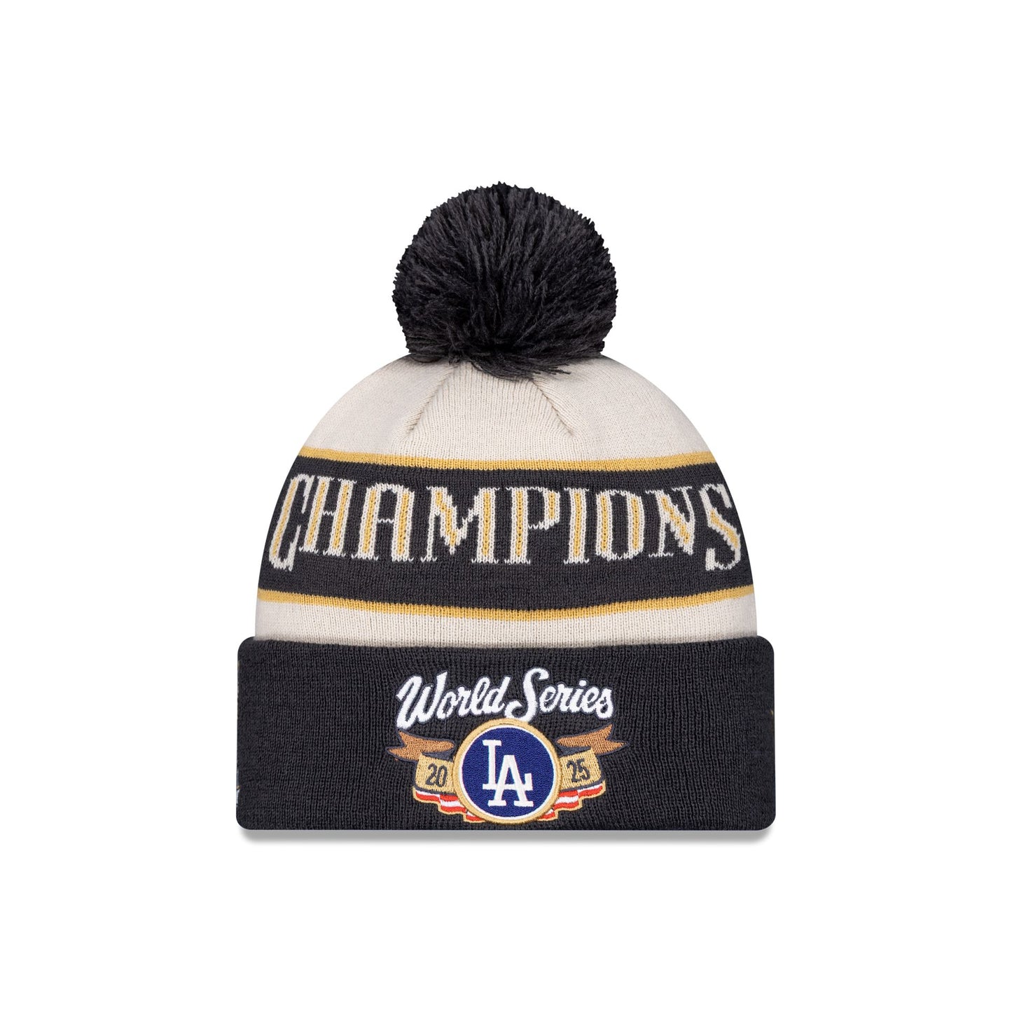Los Angeles Dodgers 2025 World Series Champions Pom Knit Hat