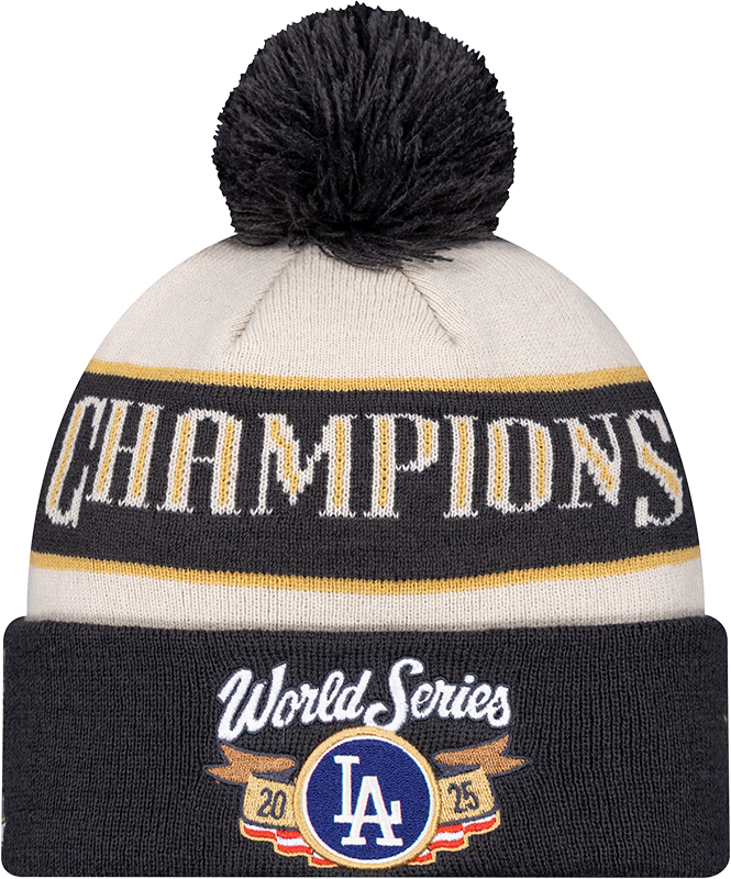 Los Angeles Dodgers 2025 World Series Champions Pom Knit Hat