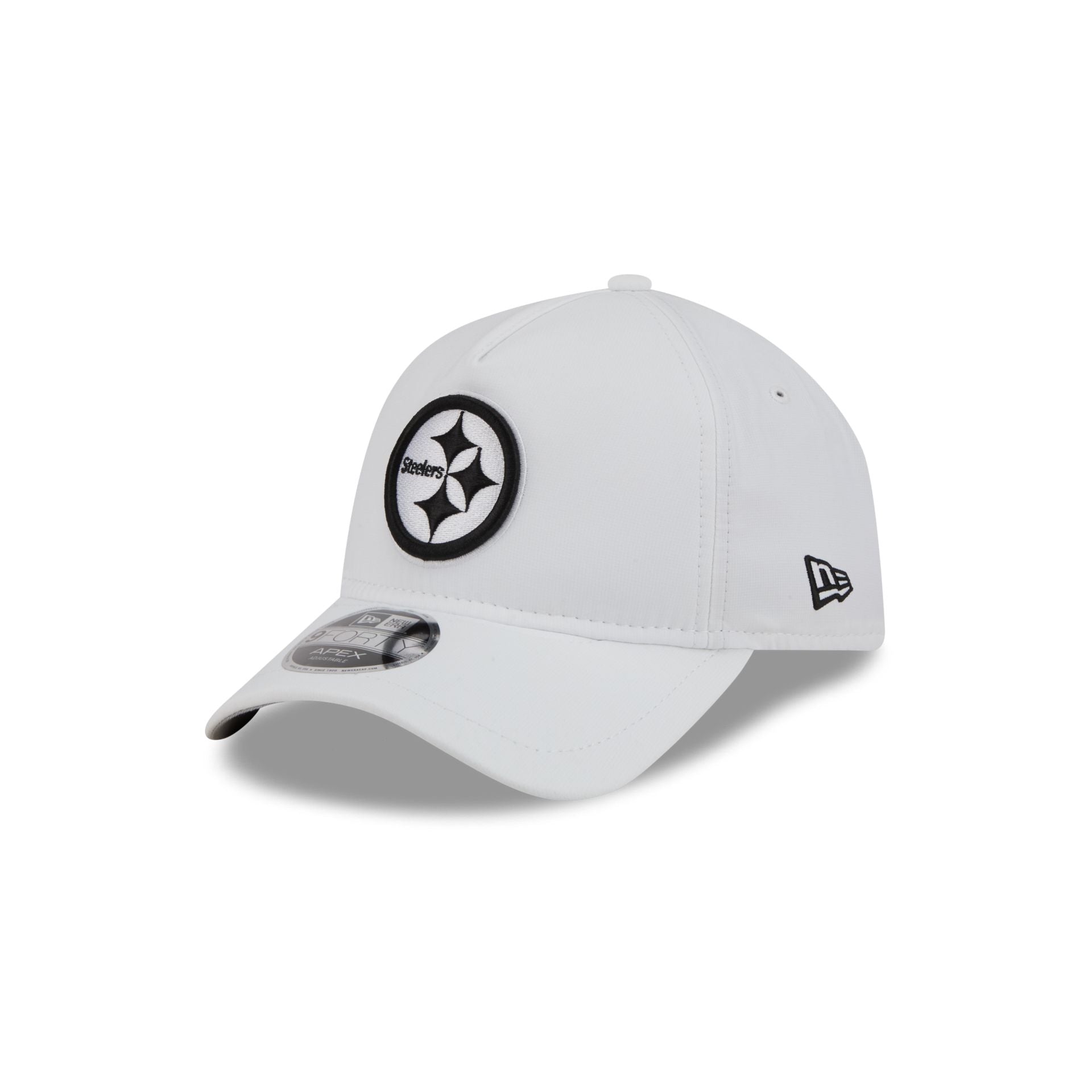 Pittsburgh Steelers White 9FORTY APEX Snapback Hat