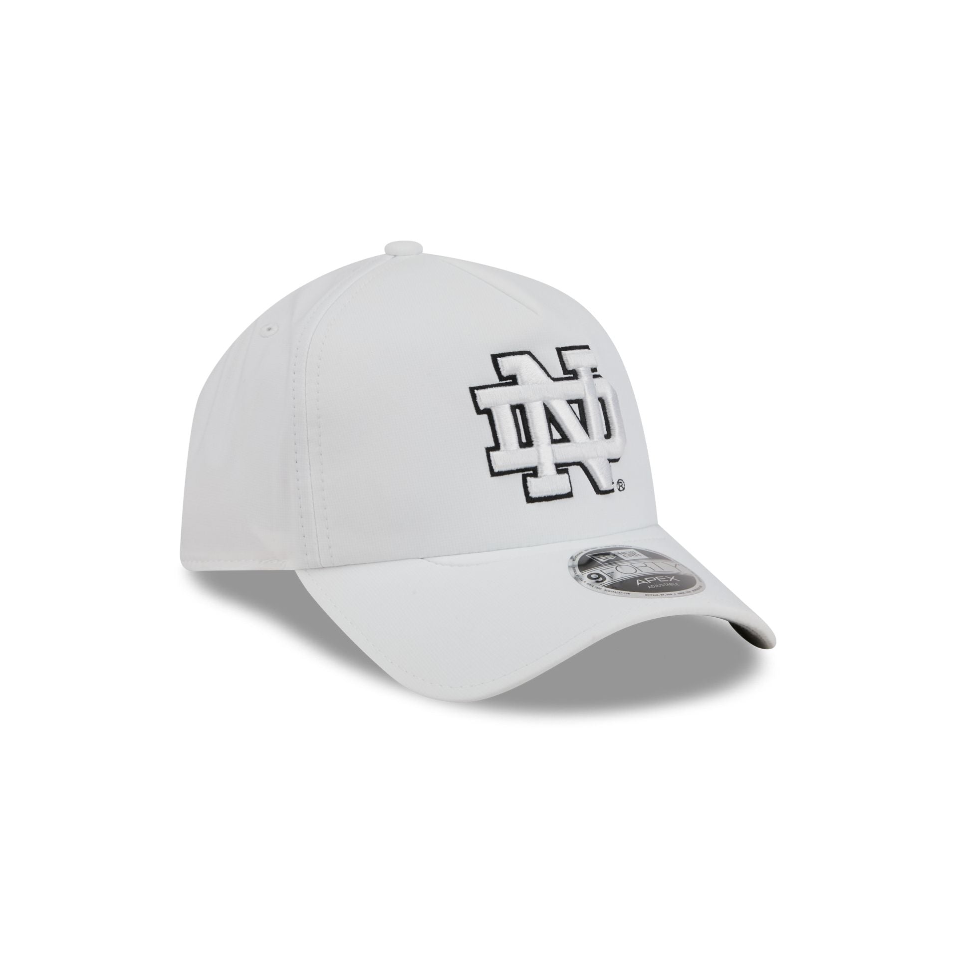 Notre Dame Fighting Irish White 9FORTY APEX Snapback Hat