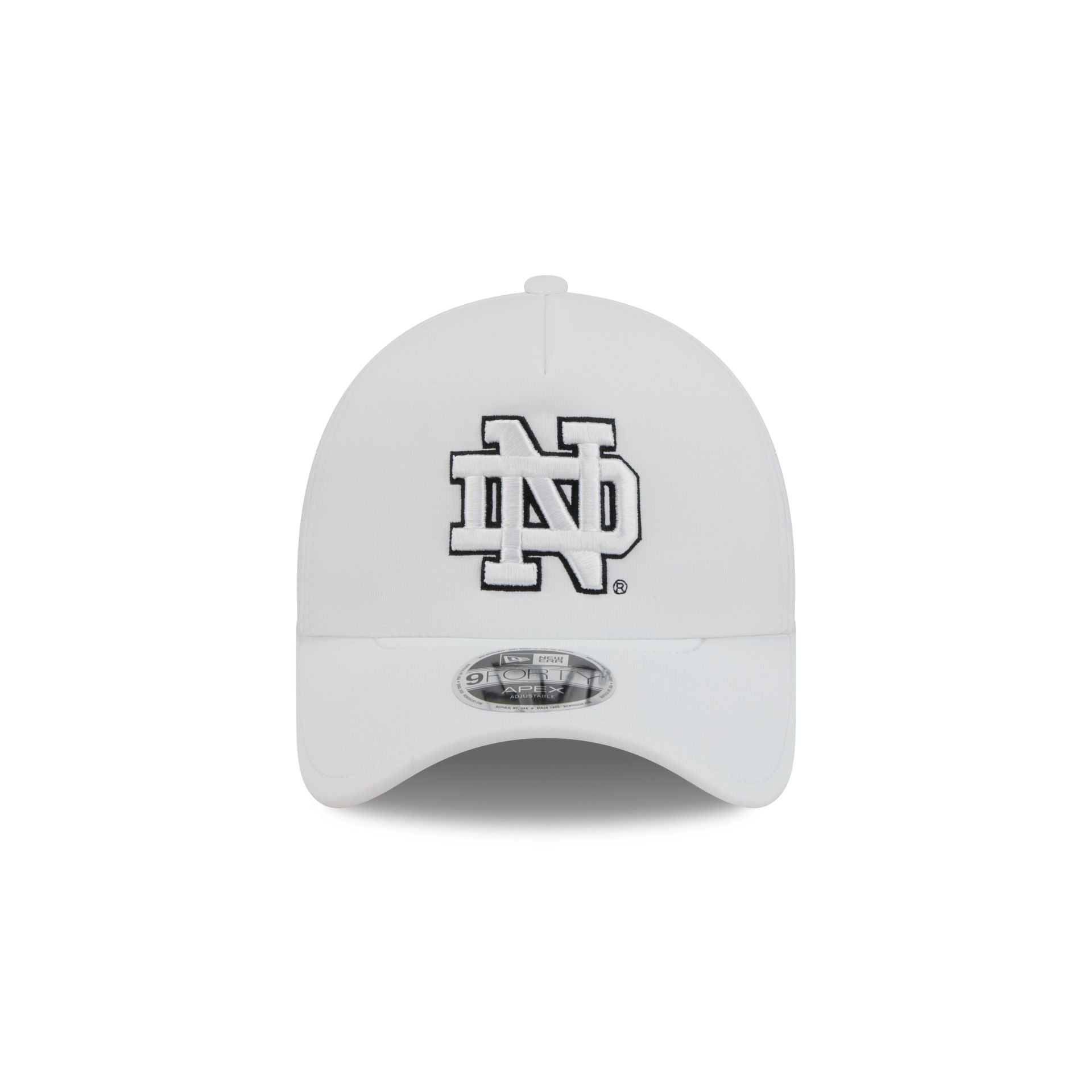 Notre Dame Fighting Irish White 9FORTY APEX Snapback Hat