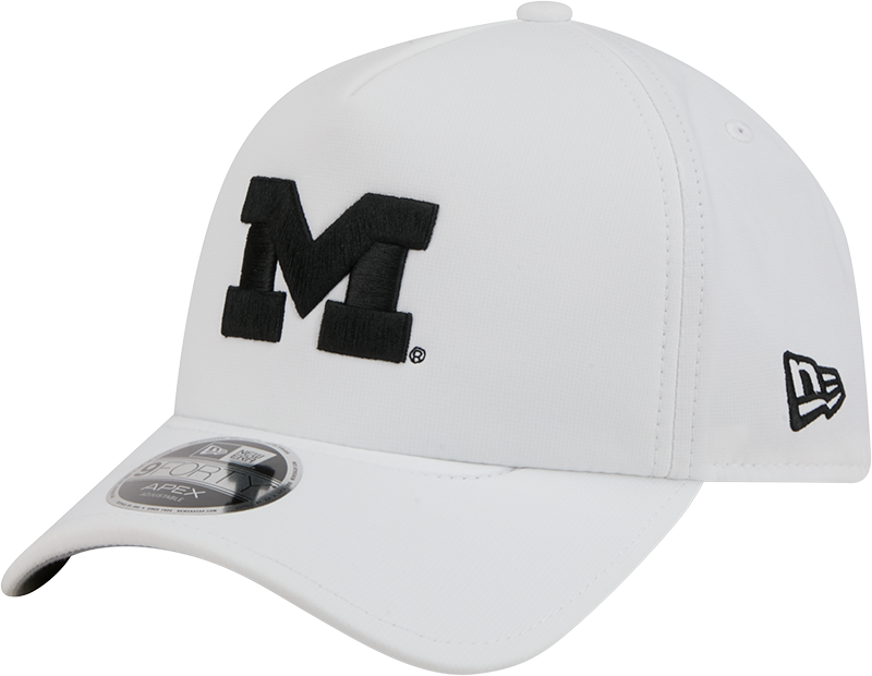 Michigan Wolverines White 9FORTY APEX Snapback Hat