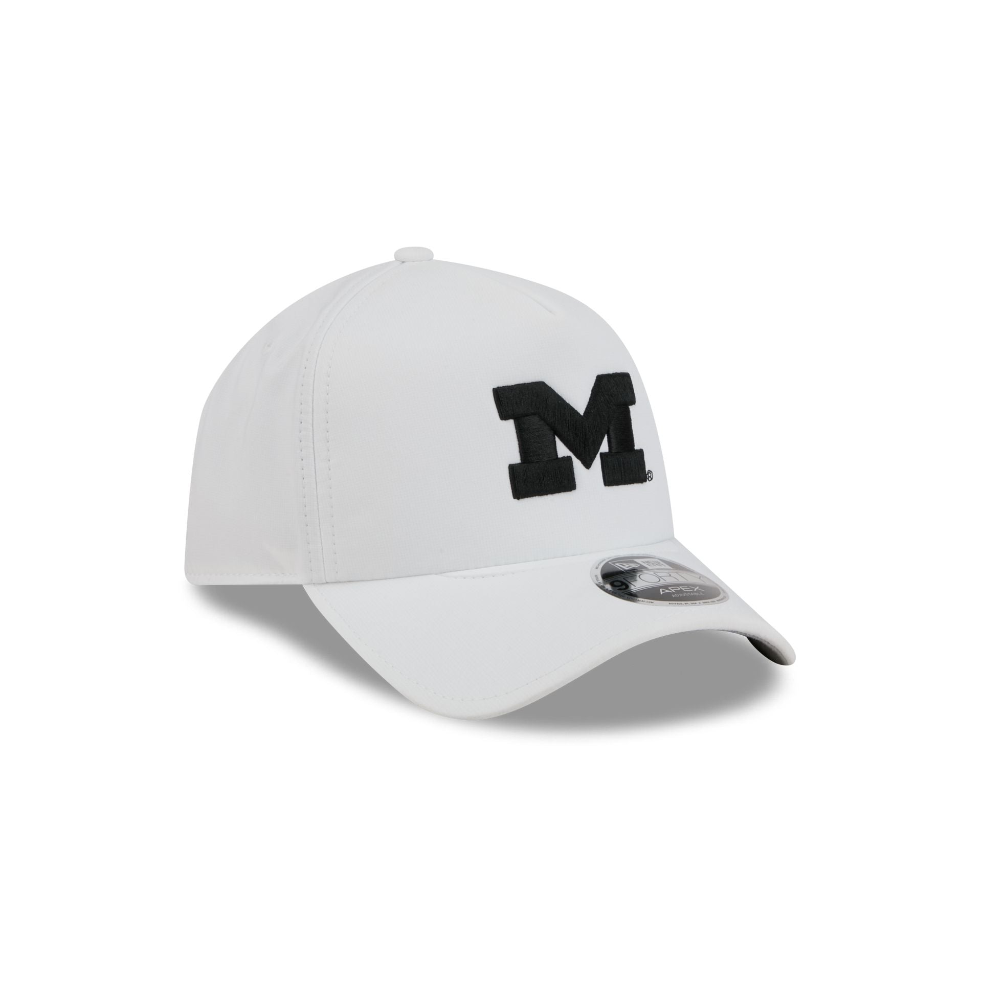 Michigan Wolverines White 9FORTY APEX Snapback Hat
