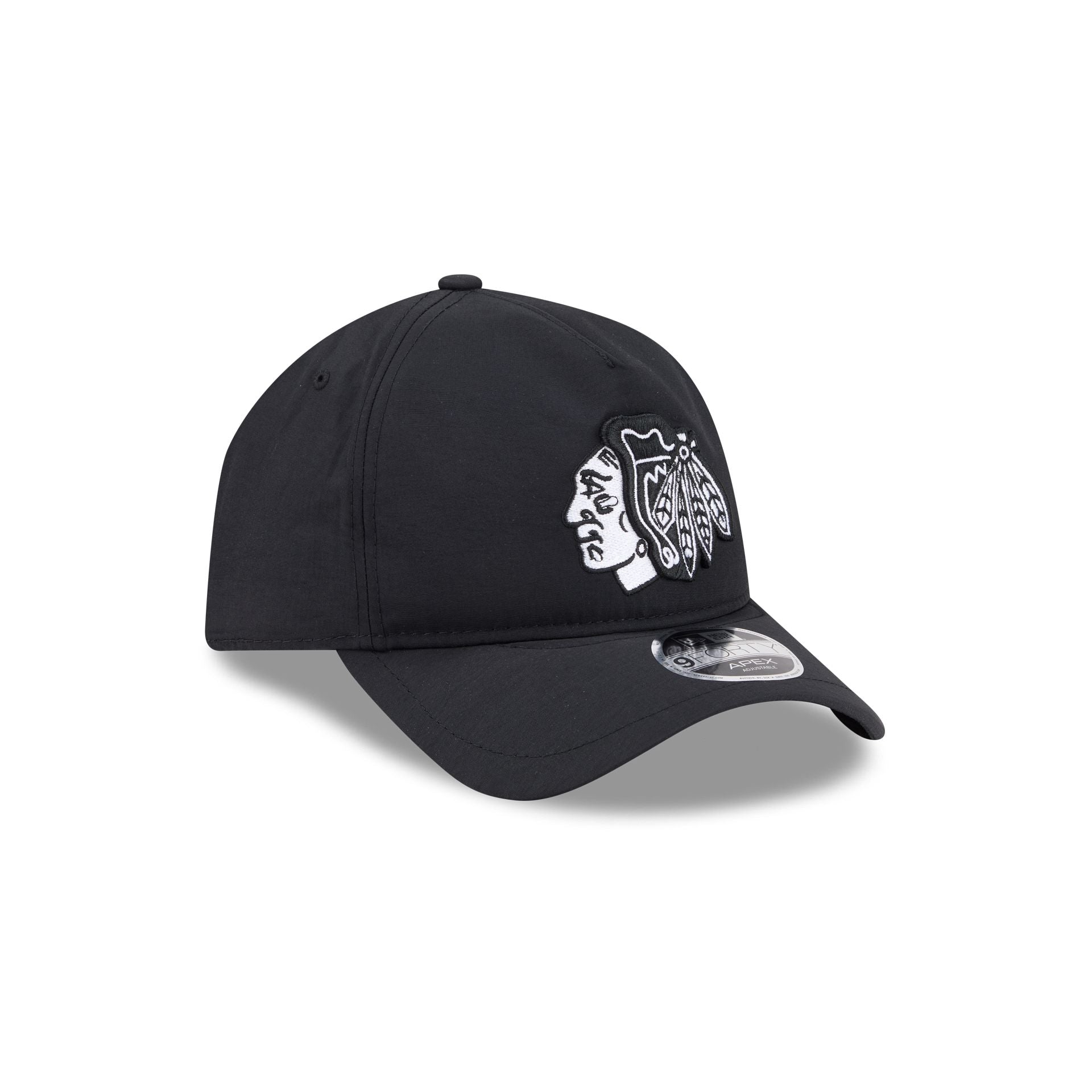 Chicago Blackhawks Black 9FORTY APEX Snapback Hat