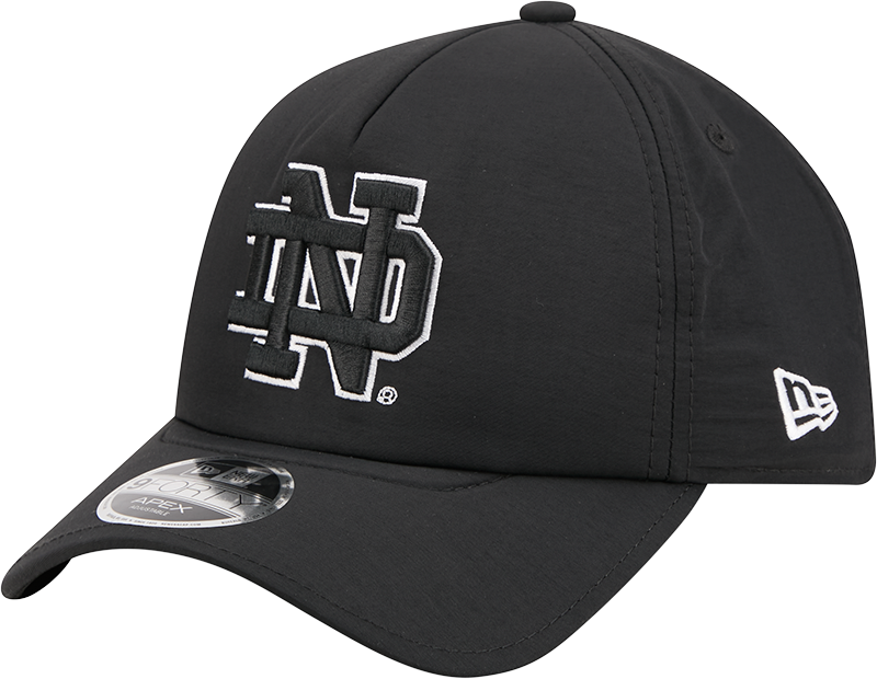 Notre Dame Fighting Irish Black 9FORTY APEX Snapback Hat