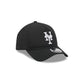 New York Mets Black 9FORTY APEX Snapback Hat