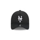 New York Mets Black 9FORTY APEX Snapback Hat