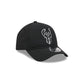 Milwaukee Bucks Black 9FORTY APEX Snapback Hat