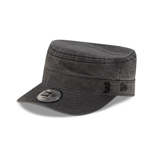 Boston Red Sox Pigment Dye Black Military Cap - New Era Cap