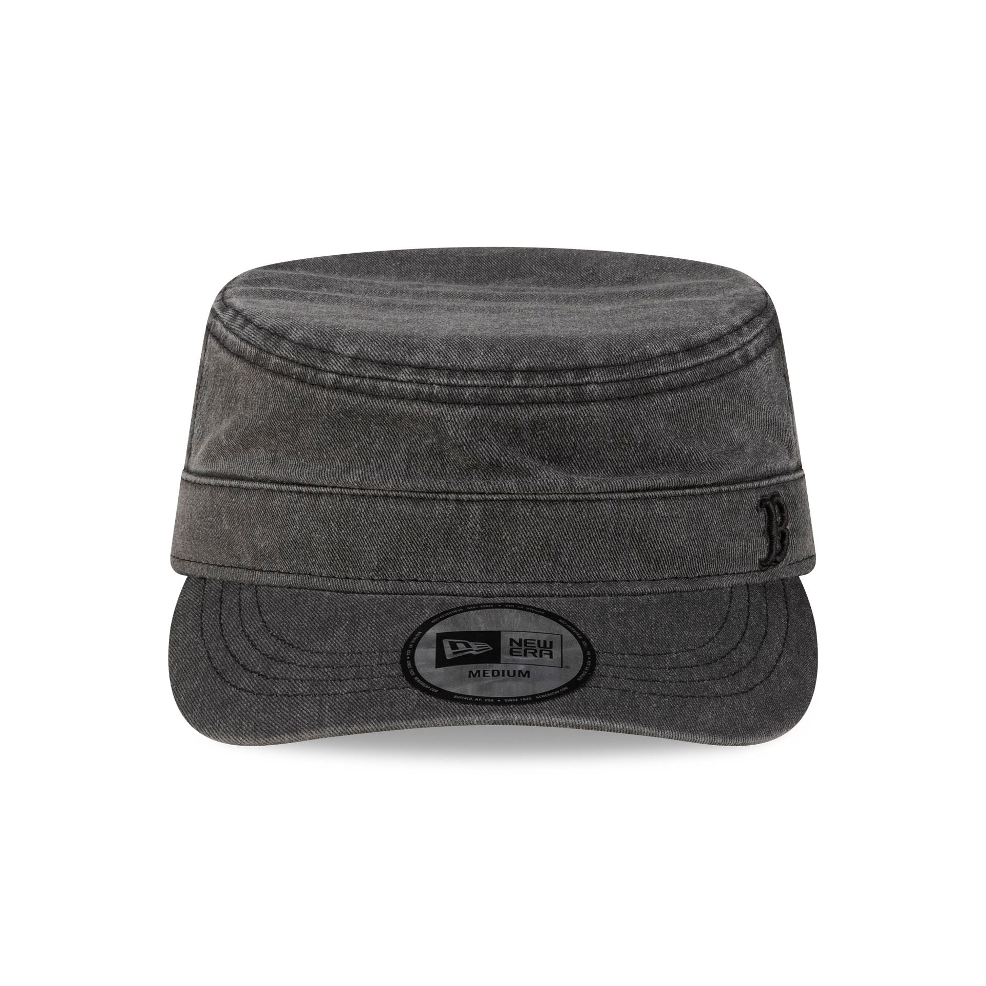 Boston Red Sox Pigment Dye Black Military Cap