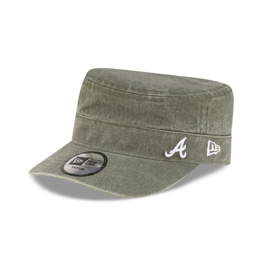 Atlanta Braves Pigment Dye Olive Military Cap - New Era Cap