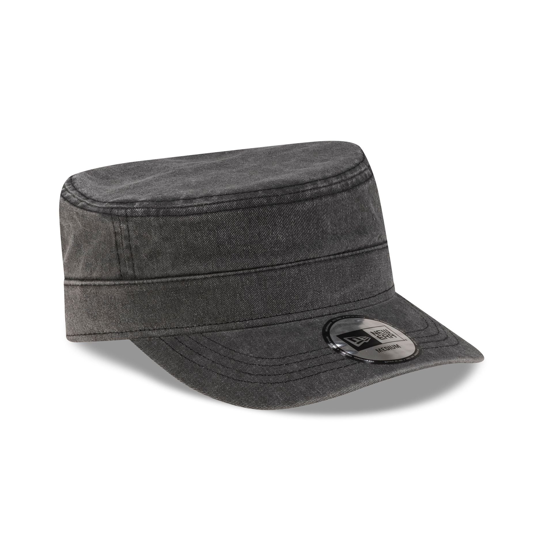 Atlanta Braves Pigment Dye Black Military Cap