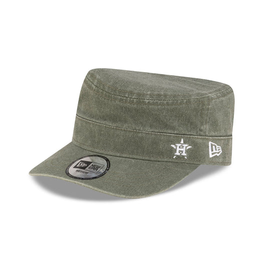 Houston Astros Pigment Dye Olive Military Cap - New Era Cap
