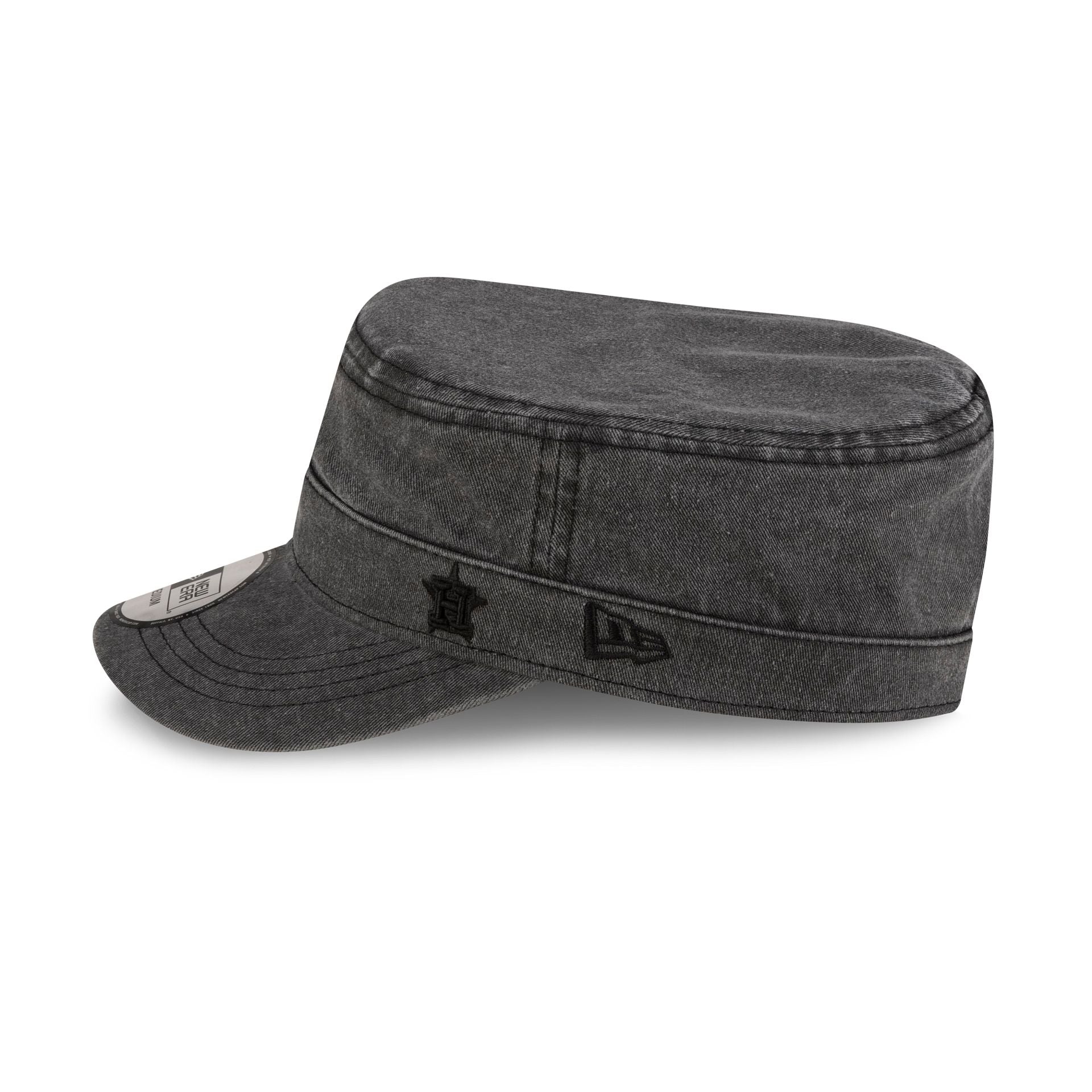 Houston Astros Pigment Dye Black Military Cap