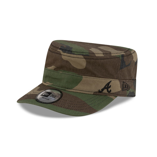Atlanta Braves Woodland Camo Military Cap - New Era Cap